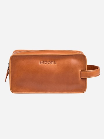 NEGOTIA Leather Toilettas 'Caldre' in Bruin: voorkant