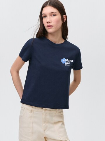 MANGO TEEN Shirt 'STAND OUT' in Blue