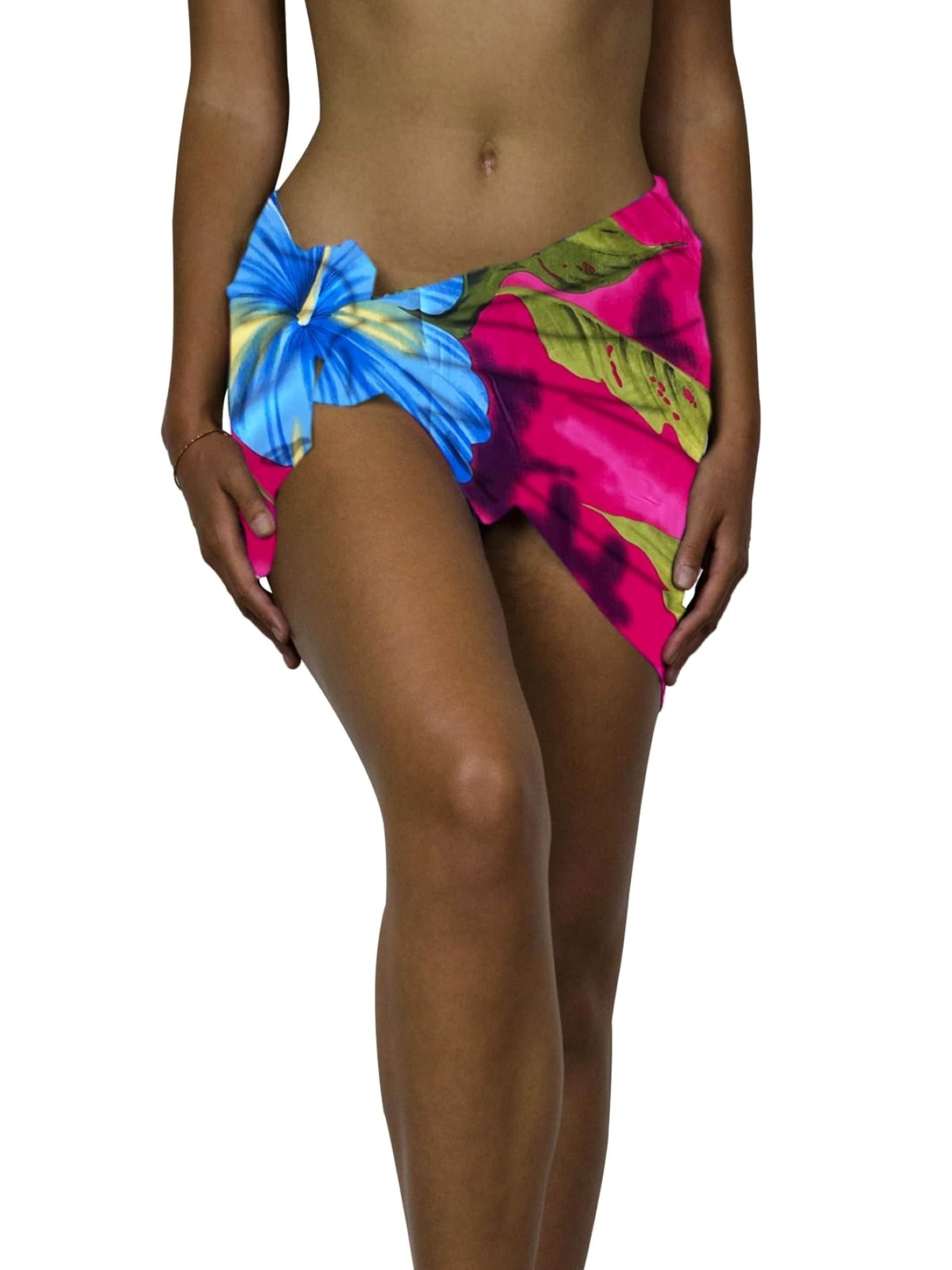 Telo da mare 'Big Flower' di King Kameha in rosa: frontale