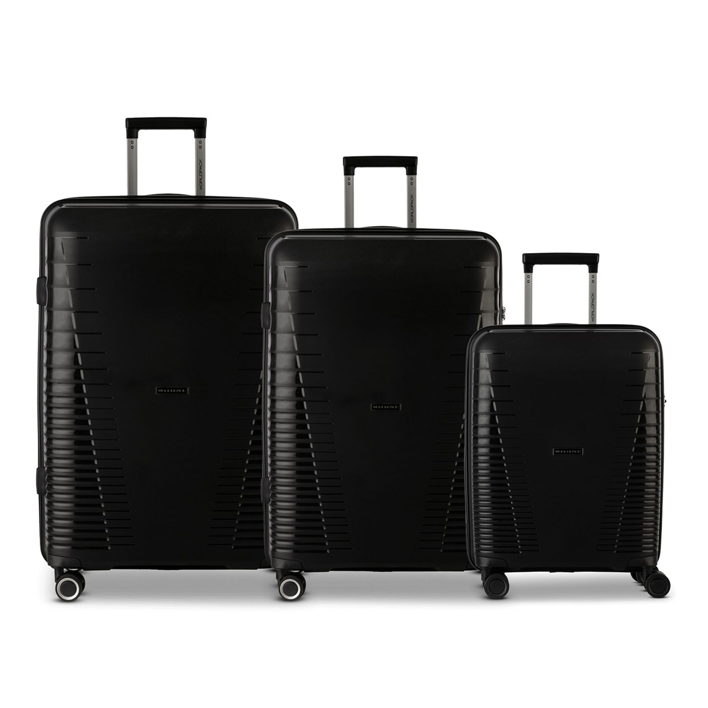 Worldpack Suitcase set in Black: front
