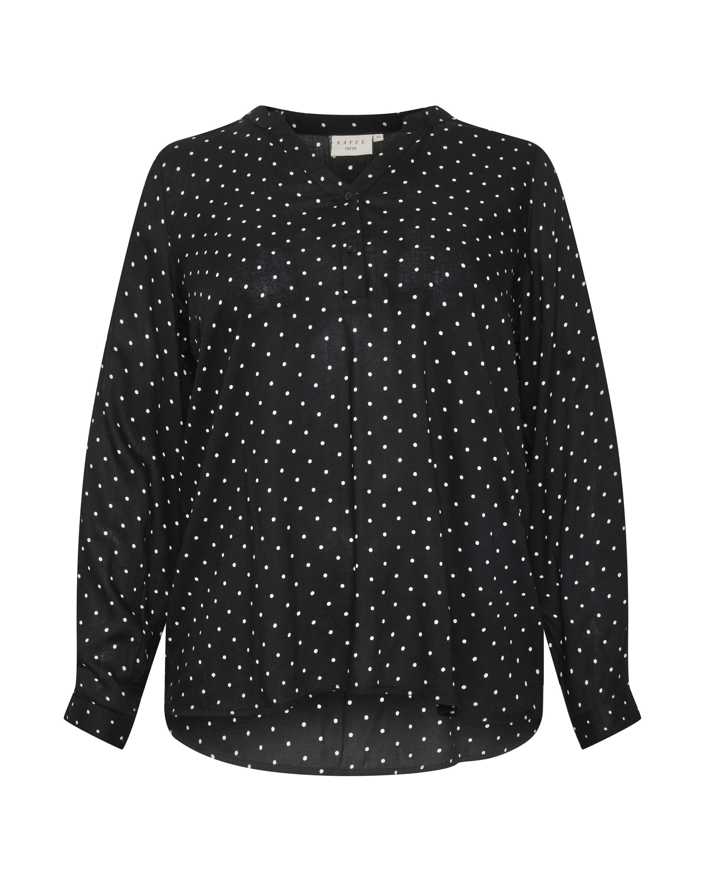 KAFFE CURVE Pluus 'Joy', värv must: eest vaates