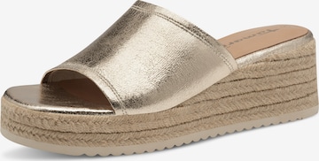 Mule Tamaris en or : devant