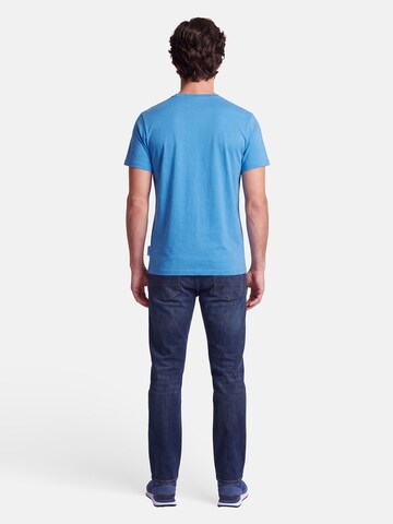 salzhaut T-Shirt 'Diek - Moin' in Blau: Rückseite