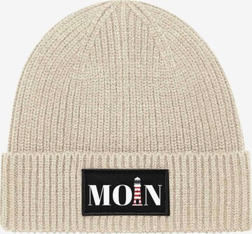 Youth Designz Beanie 'Moin Leuchtturm' in Beige: front