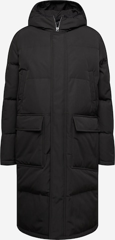 True Religion Winter Coat in Black: front