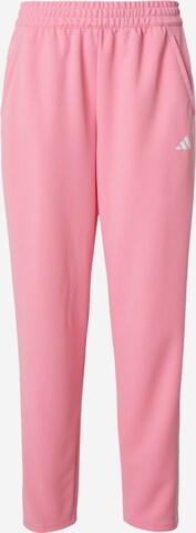 ADIDAS PERFORMANCE Tapered Sportbroek 'ES 3S' in Roze: voorkant