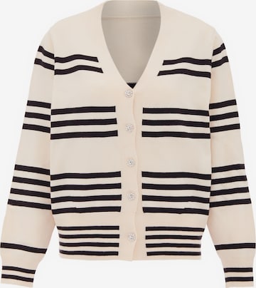 ZITHA Knit Cardigan in Beige: front