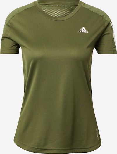 ADIDAS PERFORMANCE Funktionstopp 'Own the Run' i oliv / vit, Produktvy