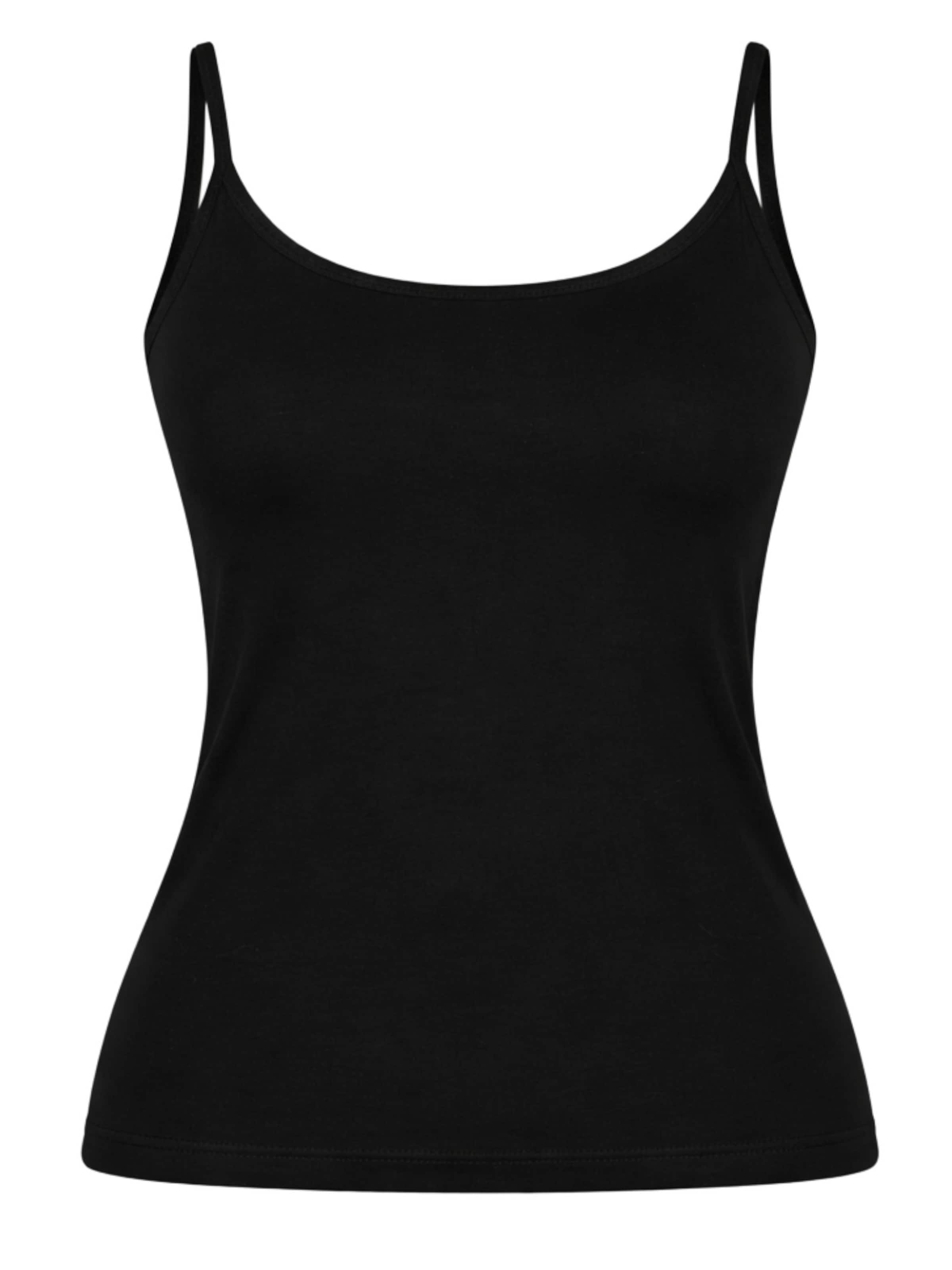 Albero Natur Top 'Damen Spaghettiträger-Top aus 100 % Bio-Baumwolle' in Black: front