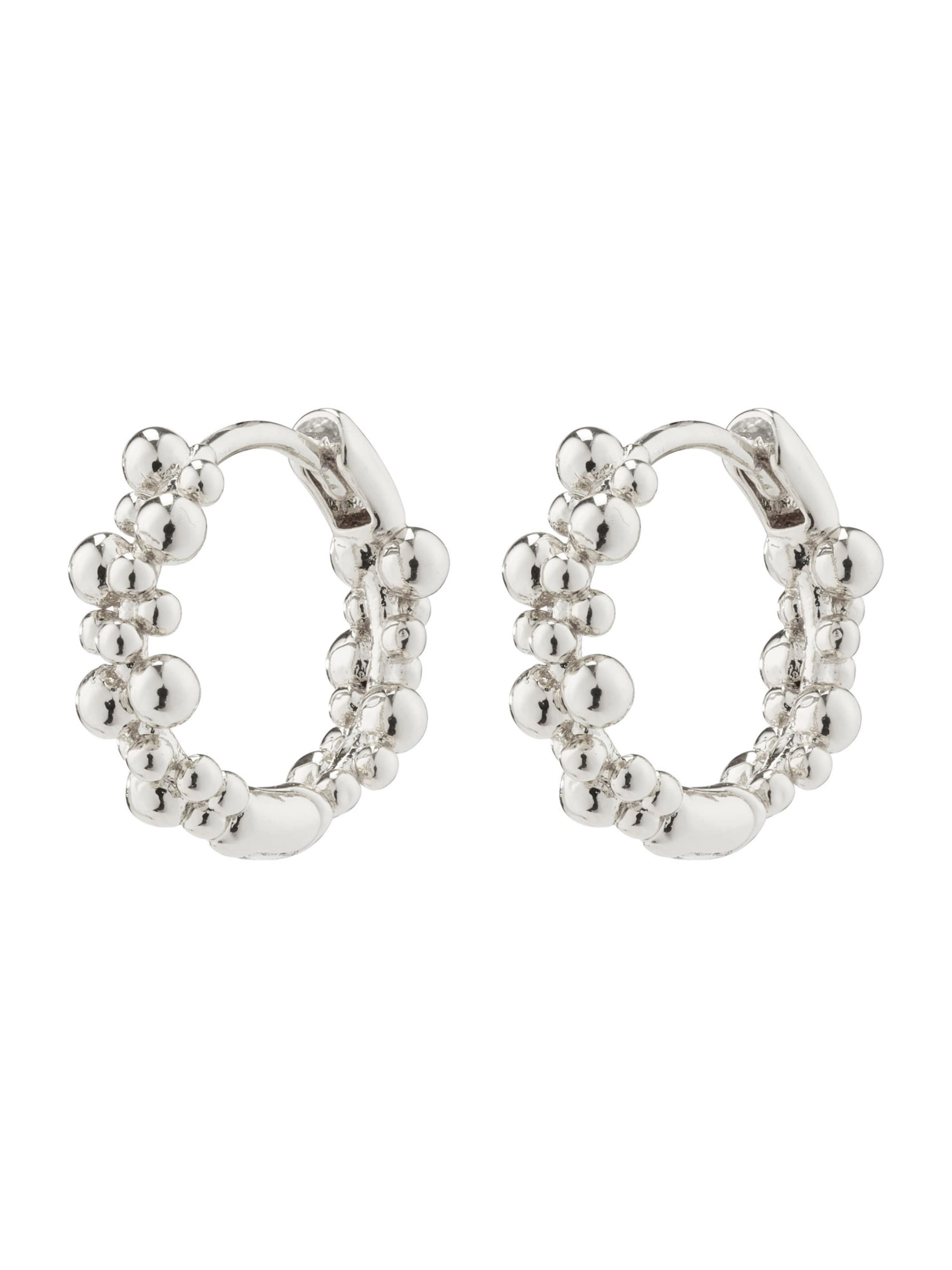 Pilgrim Náušnice - Strieborná: predná strana