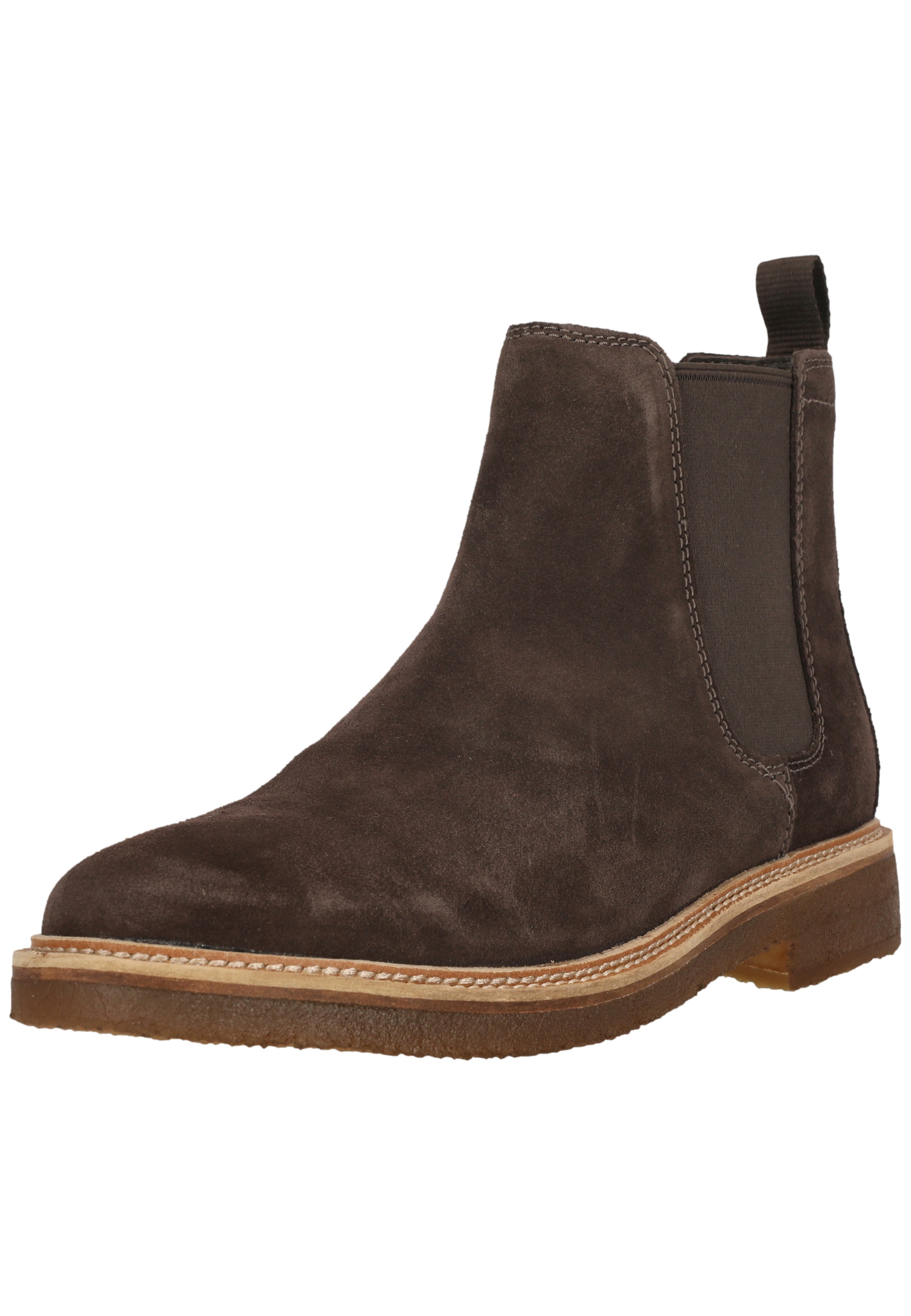 CLARKS Chelsea Boots 'Clarkdale Easy Dark Brown Suede' in Braun: Vorderseite
