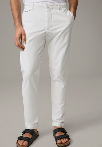 Loosefit Pantalon 'Luc' STRELLSON en blanc : devant