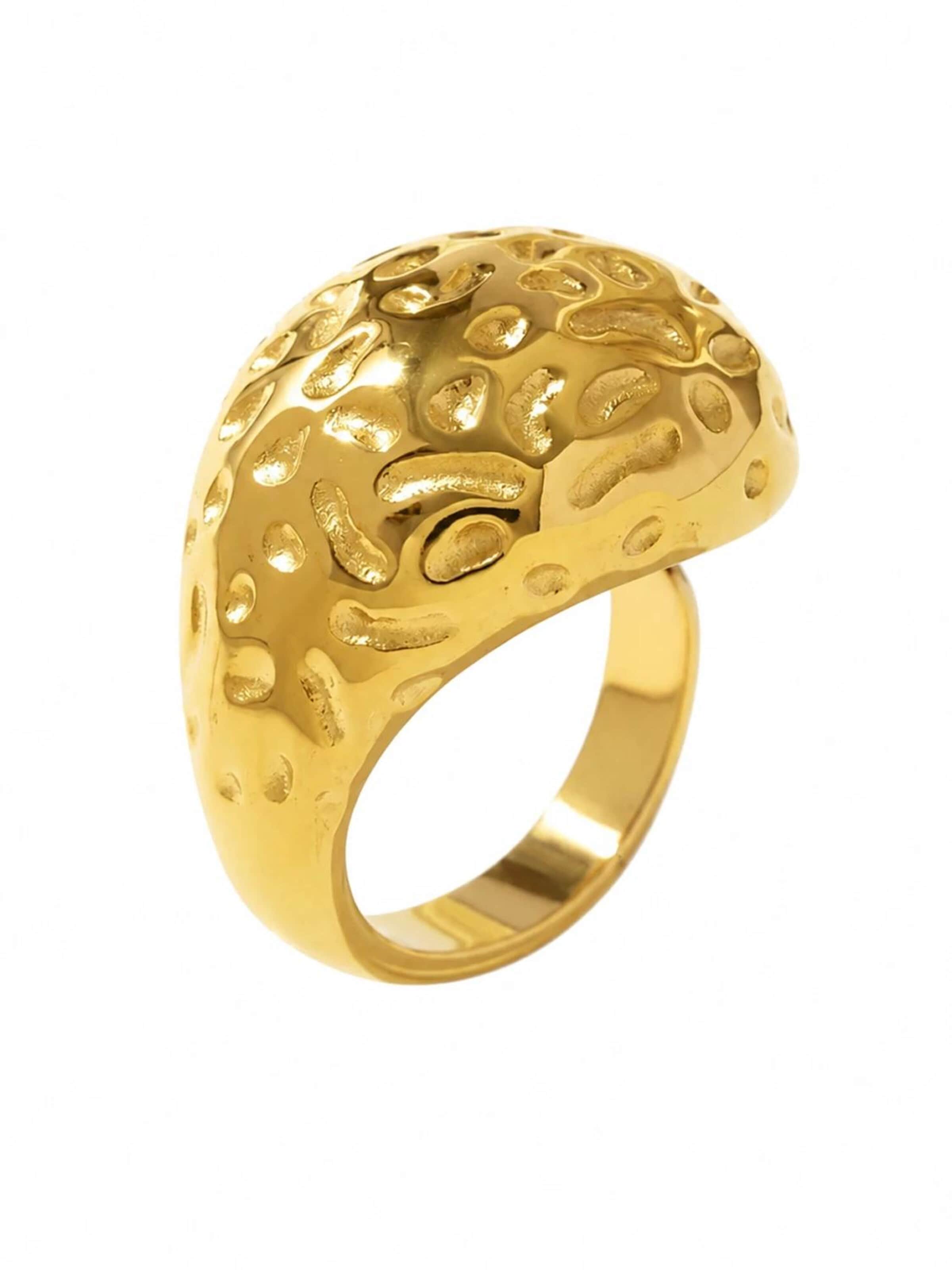 Bague 'Lava' ETNÉE en or : devant