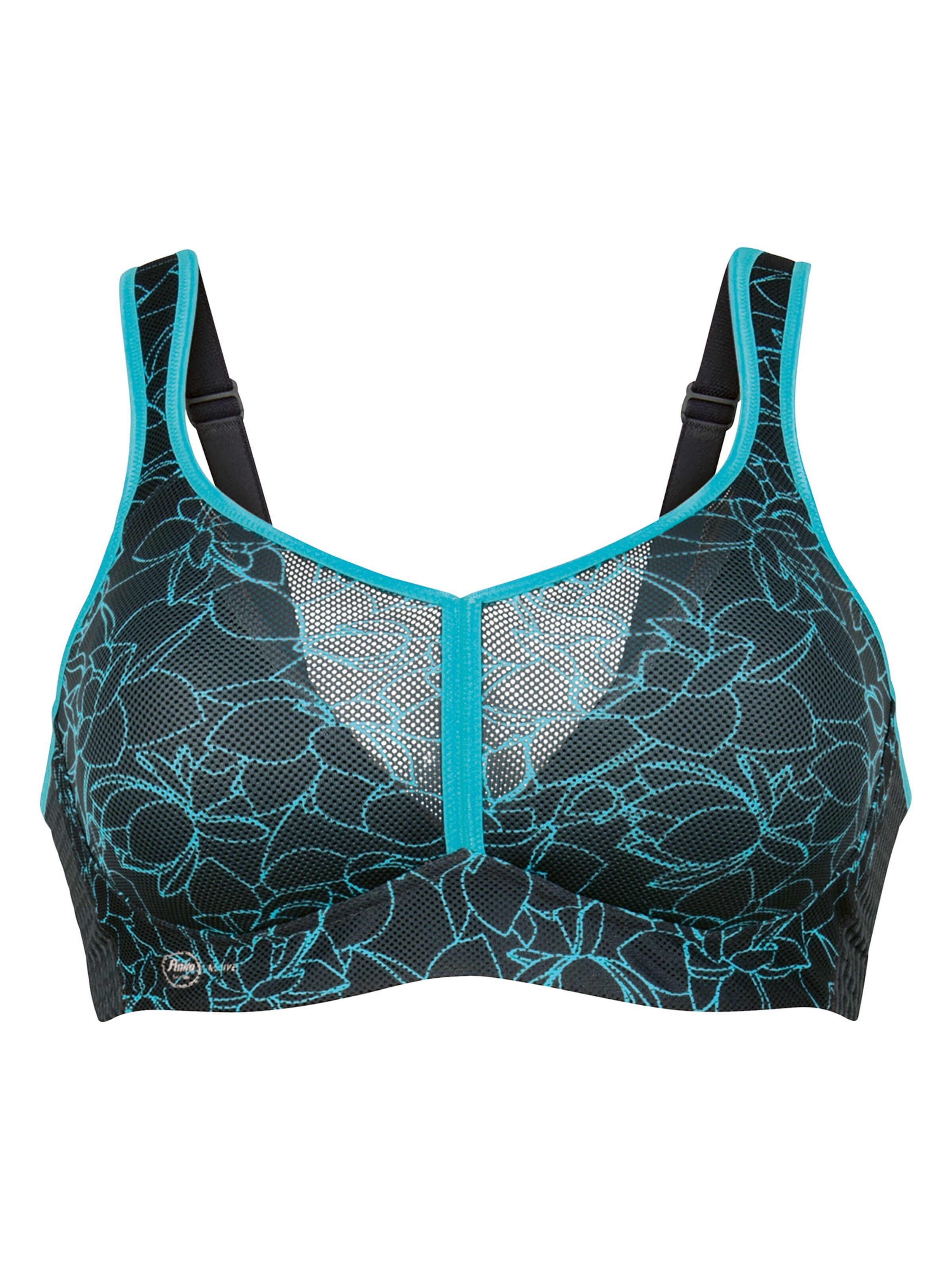 ANITA Minimizer BH 'Air Control mit Delta Pad Sport' in Blauw: voorkant