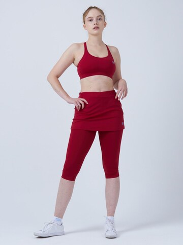 SPORTKIND Sportrok '2-in-1 Tennis Skirt with Leggings' in Rood: voorkant