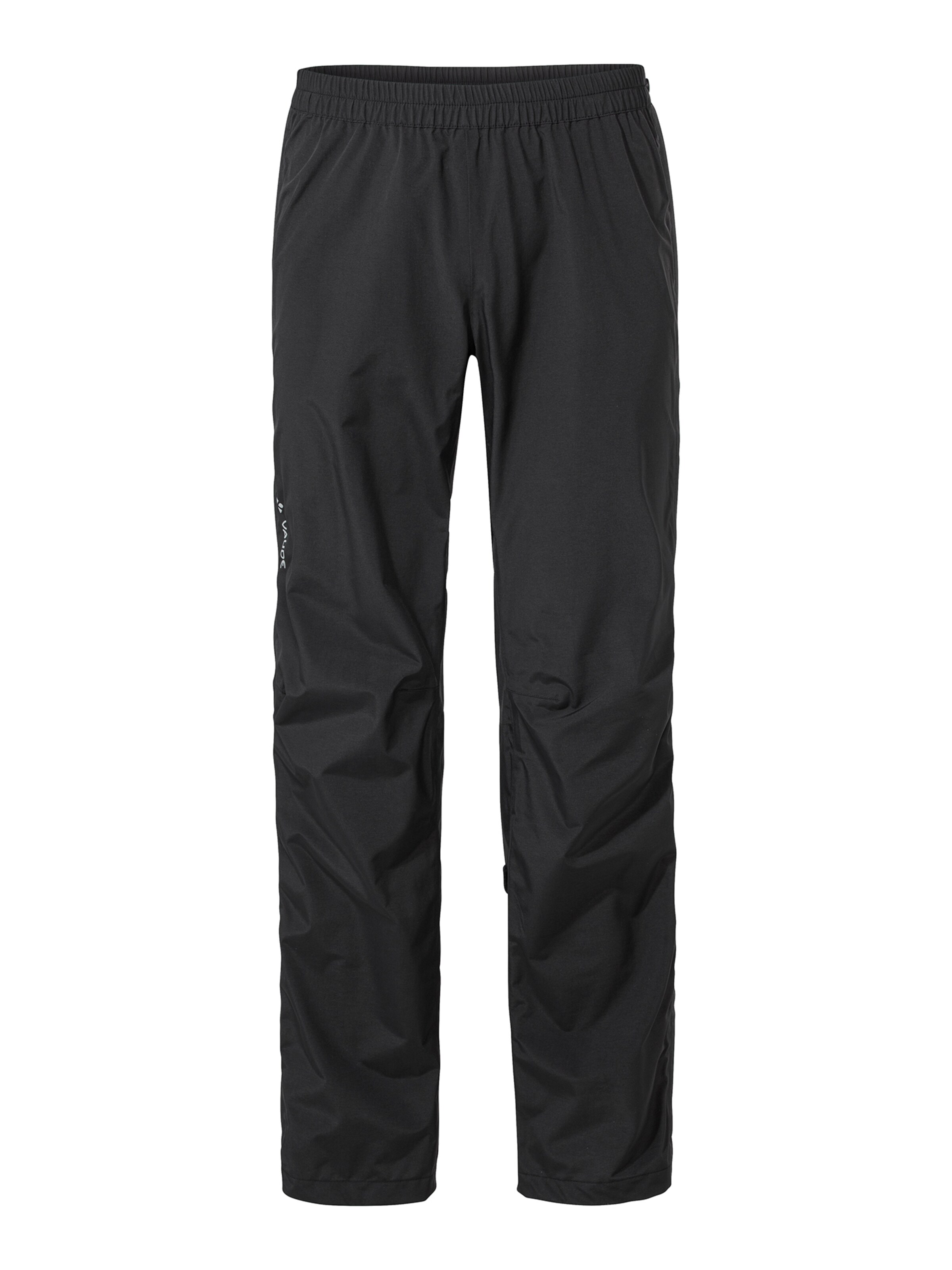 VAUDE Regular Outdoorbroek 'M Yaras Rain Zip P IV' in Zwart: voorkant
