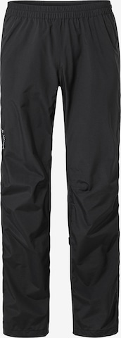 VAUDE Regular Outdoorbroek 'M Yaras Rain Zip P IV' in Zwart: voorkant