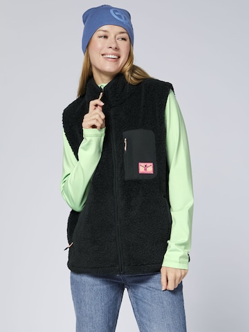 CHIEMSEE Vest ' aus kuscheligem Sherpa-Fleece ' in Black: front