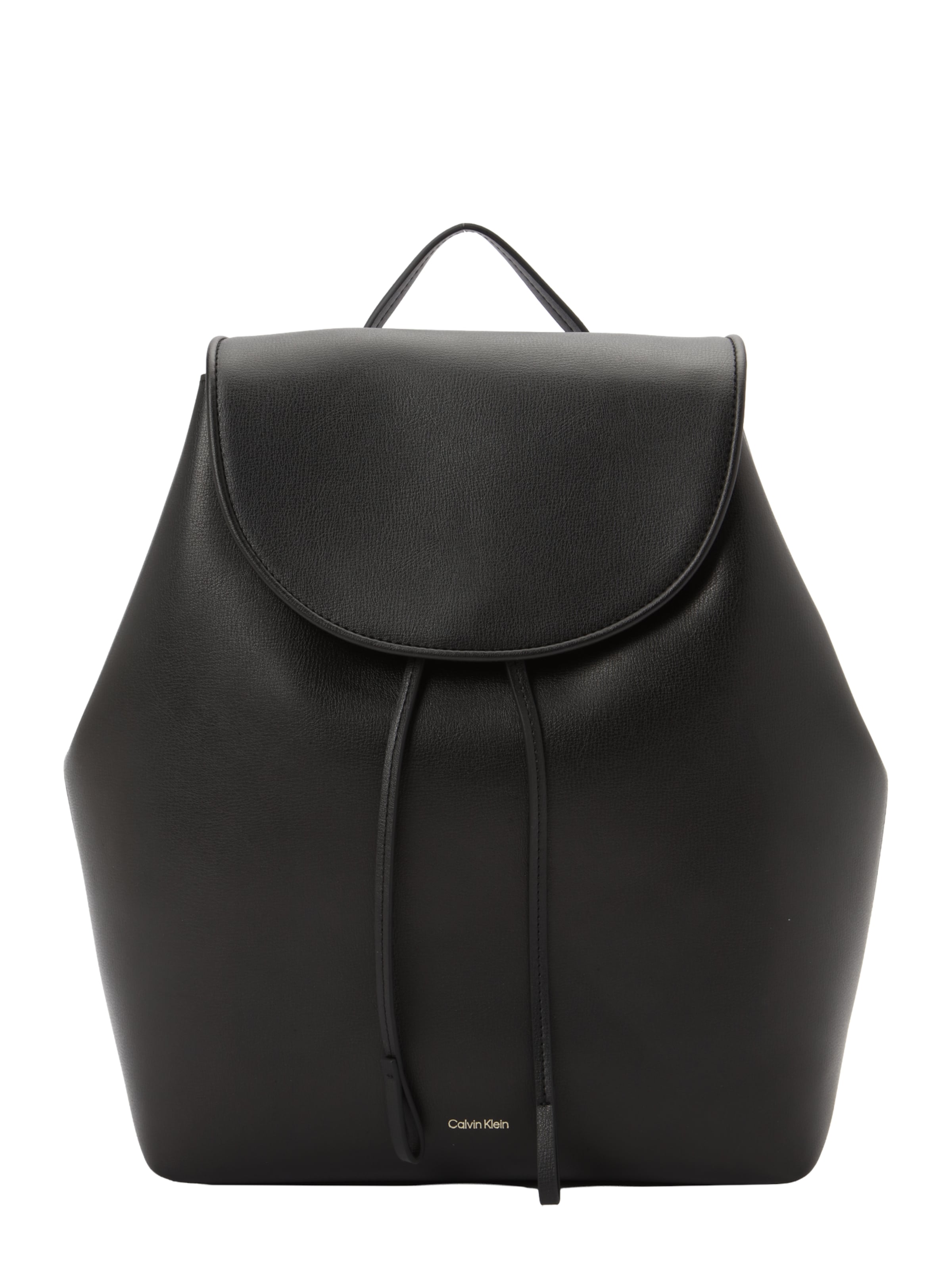 Calvin Klein - Mochila 'FOIL LOGO LARGE FLAP BACKPACK' em preto: frente