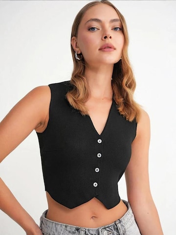 MixRay Gebreide bodywarmer in Zwart