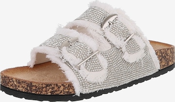 Ital-Design Mules in White: front