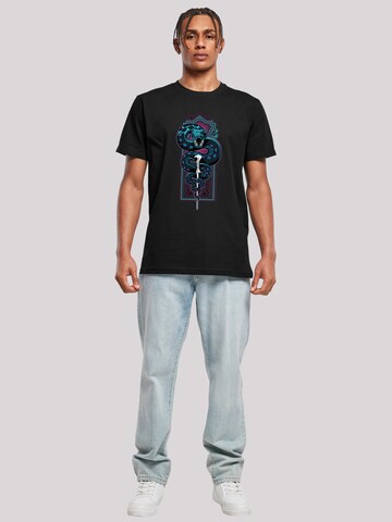F4NT4STIC Shirt 'Harry Potter Neon Nagini' in Zwart