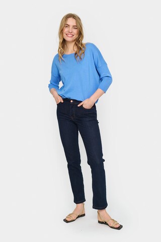 SAINT TROPEZ Sweter 'Mila' w kolorze niebieski