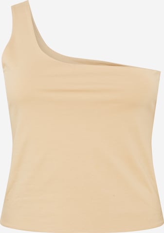 Cotton On Curve Top in Beige: front