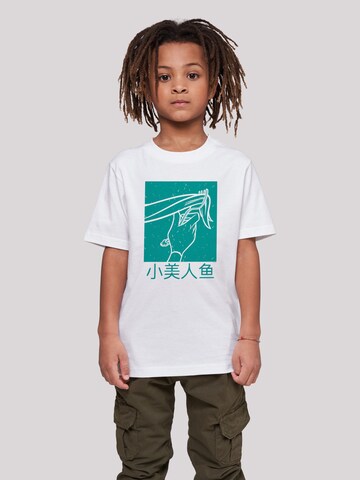 F4NT4STIC T-Shirt 'Ariel The Little Mermaid Hair Stroke' in Weiß: predná strana