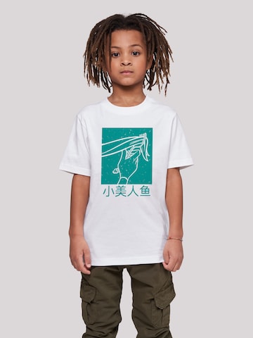 F4NT4STIC T-Shirt 'Ariel The Little Mermaid Hair Stroke' in Weiß: predná strana