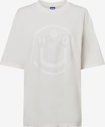 HUGO T-Shirt ' Oversized Tee B ' in Weiß: Vorderseite