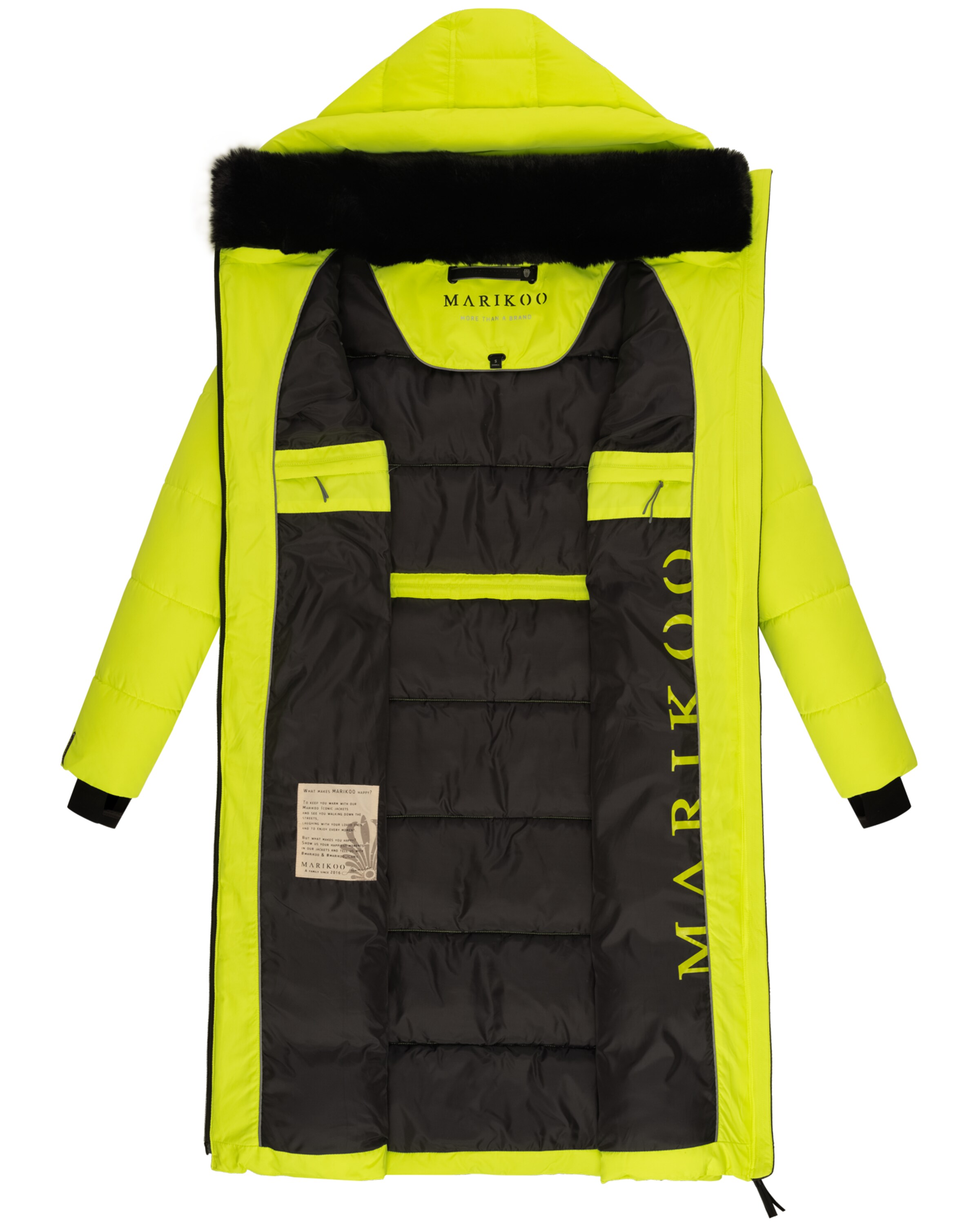 MARIKOO Zimski plašč 'Zuraraa XVI' | zelena barva