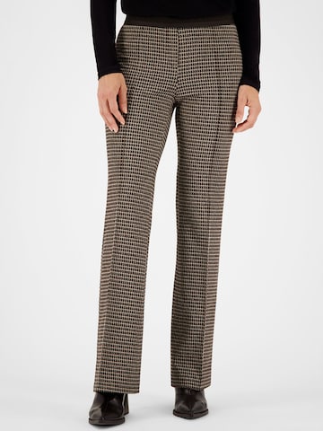 Gardeur Slim fit Trousers with creases 'Zaria' in Brown: front