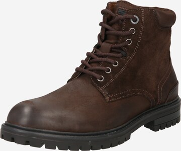 Pepe Jeans Veterboots 'NED' in Bruin: voorkant