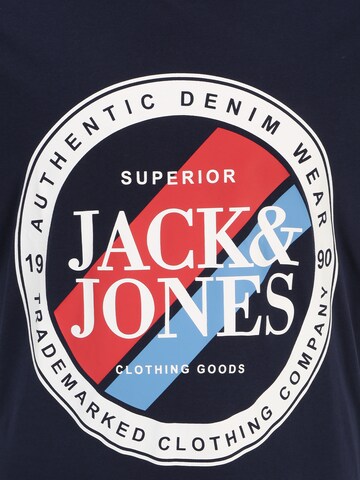 Jack & Jones Plus T-Shirt 'LOYD & LOOF' in Blau
