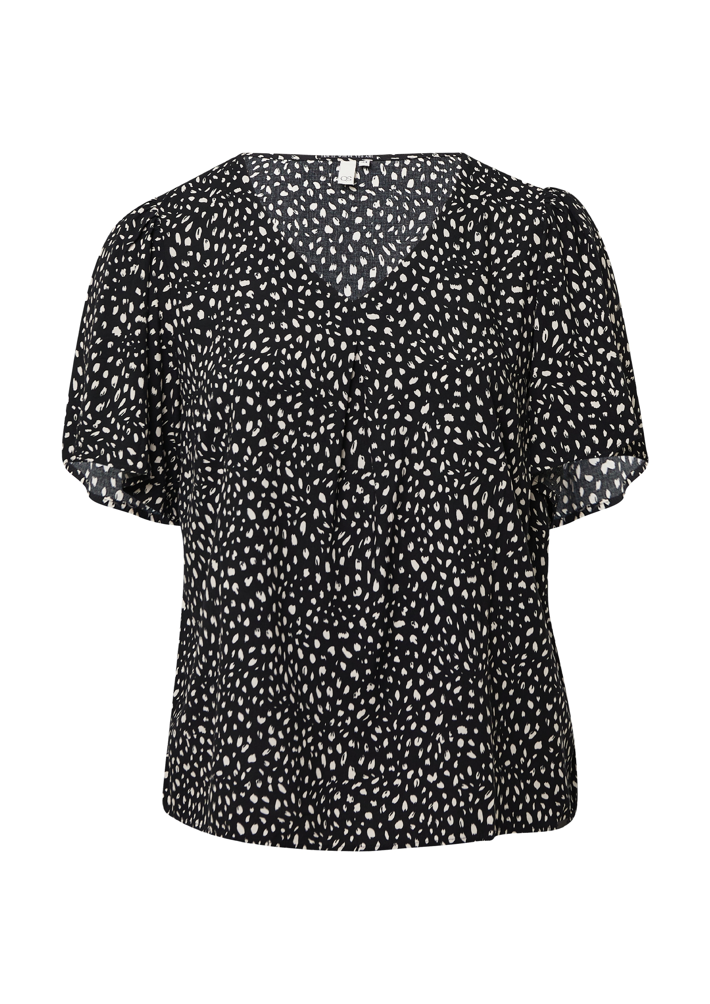QS Blouse in Zwart: voorkant