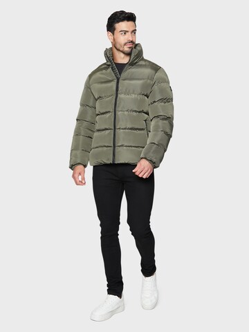 Threadbare Winter Jacket 'Funnelweb' in Green