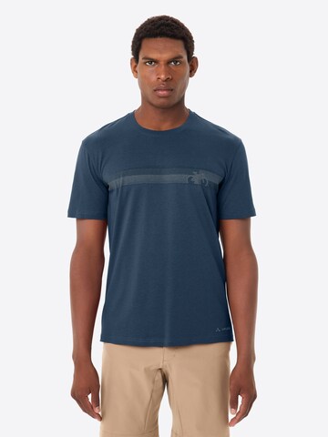 VAUDE Funktionsshirt  'Cyclist  V' in Blau: Vorderseite