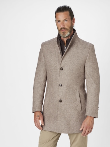 S4 Jackets Between-Seasons Coat in Beige: front