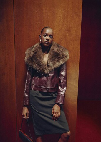 MANGO Winter Jacket in Red