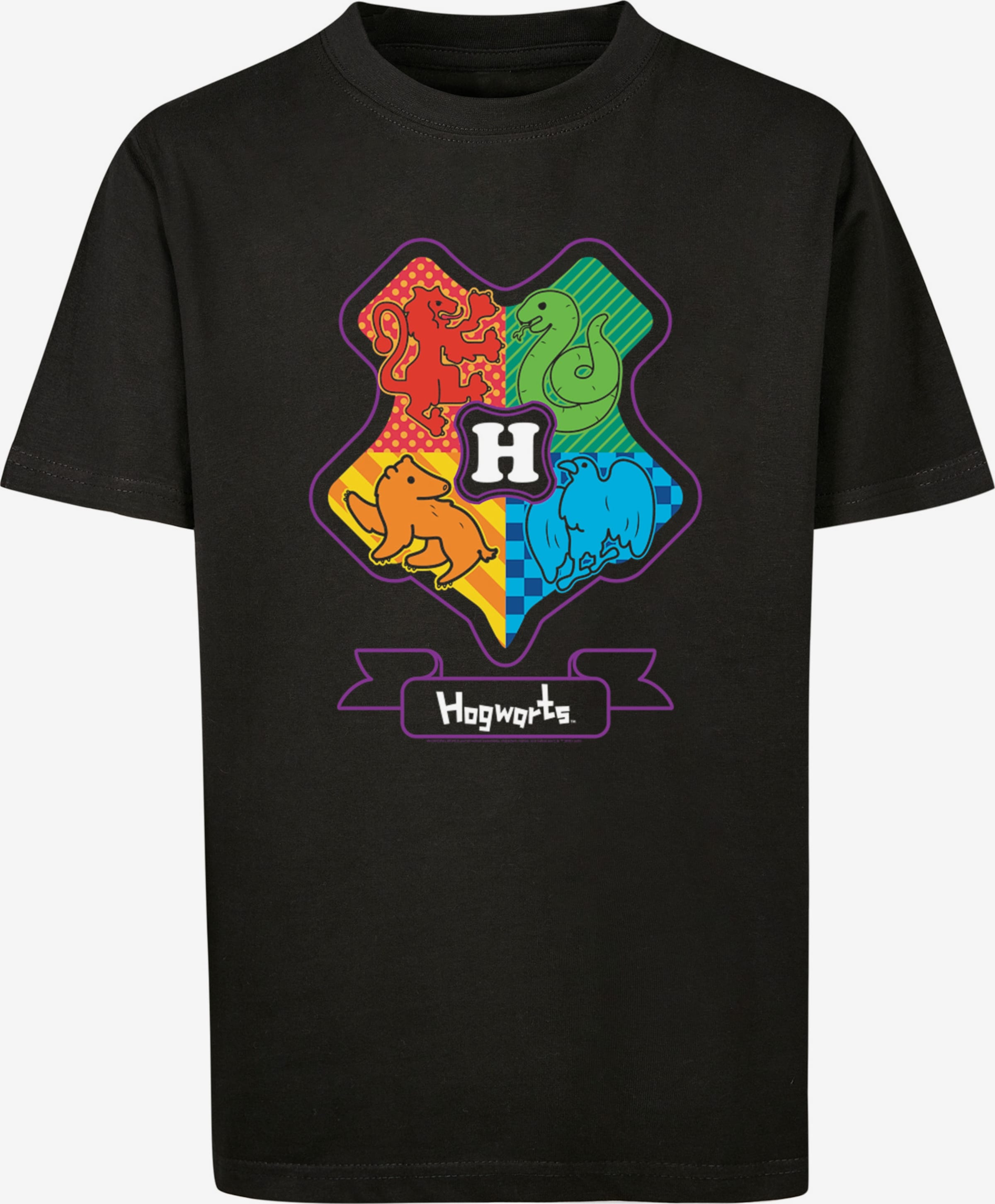 F4NT4STIC T-Shirt \'Harry Potter Junior Color\' ABOUT in Schwarz Crest Hogwarts YOU 
