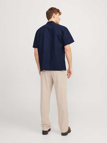 JACK & JONES Comfort fit Button Up Shirt 'JJSummer Resort' in Blue