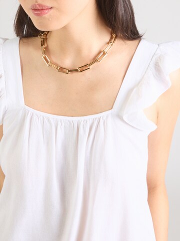 PIECES Top 'PCPia' in White