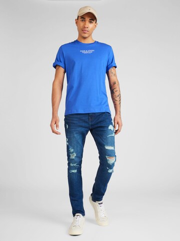 Tricou 'ARCHIE' de la JACK & JONES pe albastru