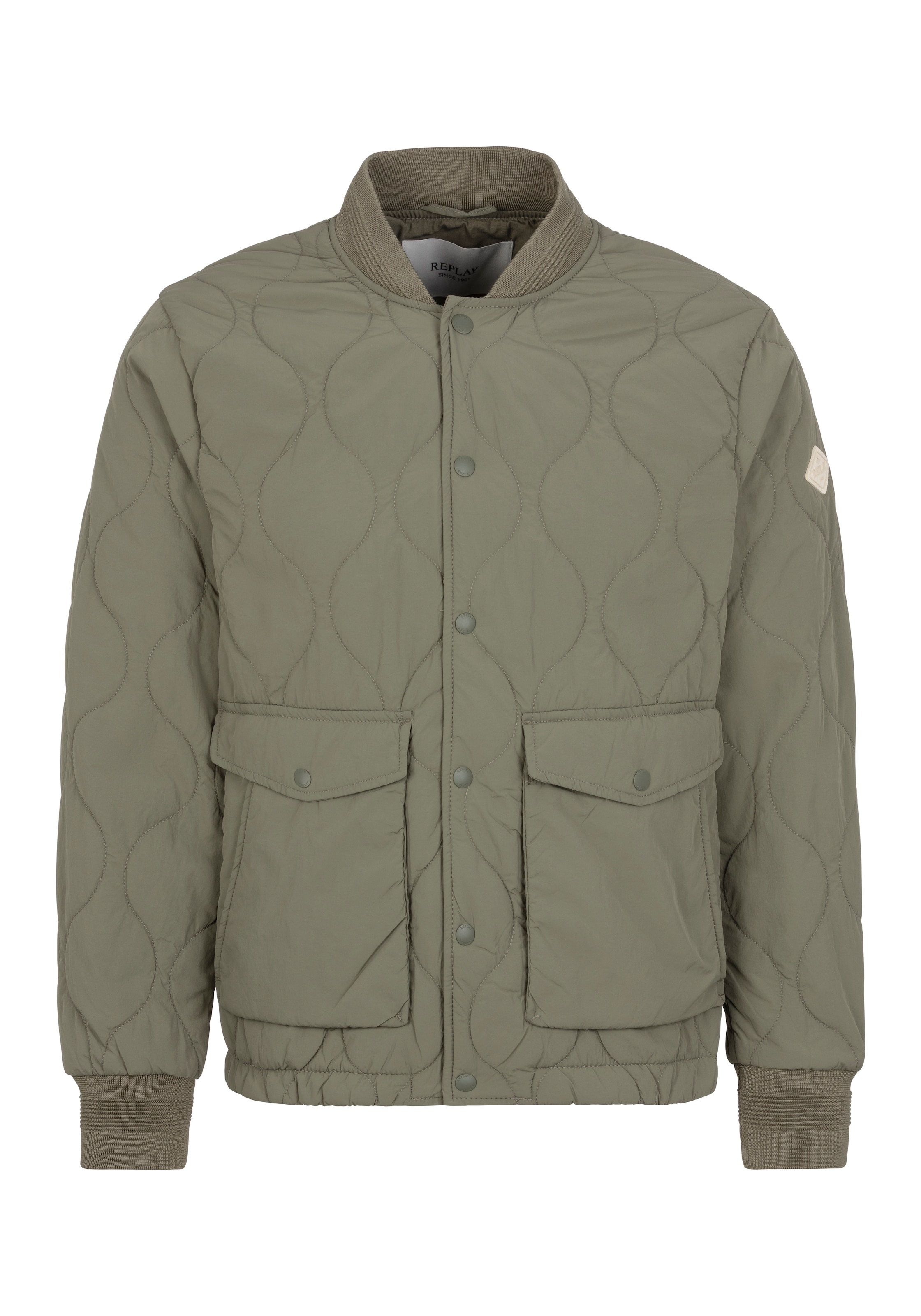 REPLAY Between-Season Jacket in Green: front