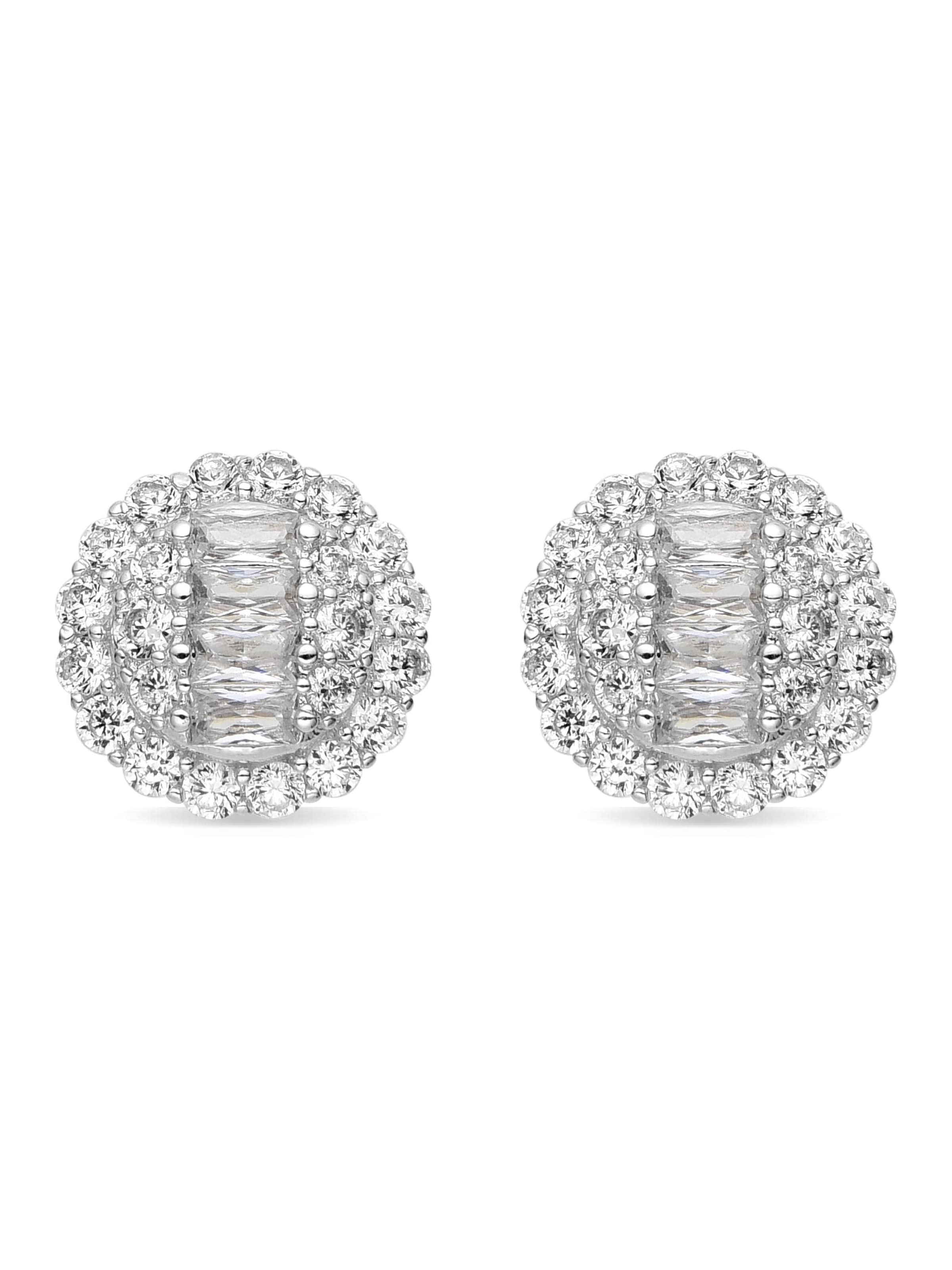 Luxenter Oorbellen 'Parlath' in Zilver: voorkant