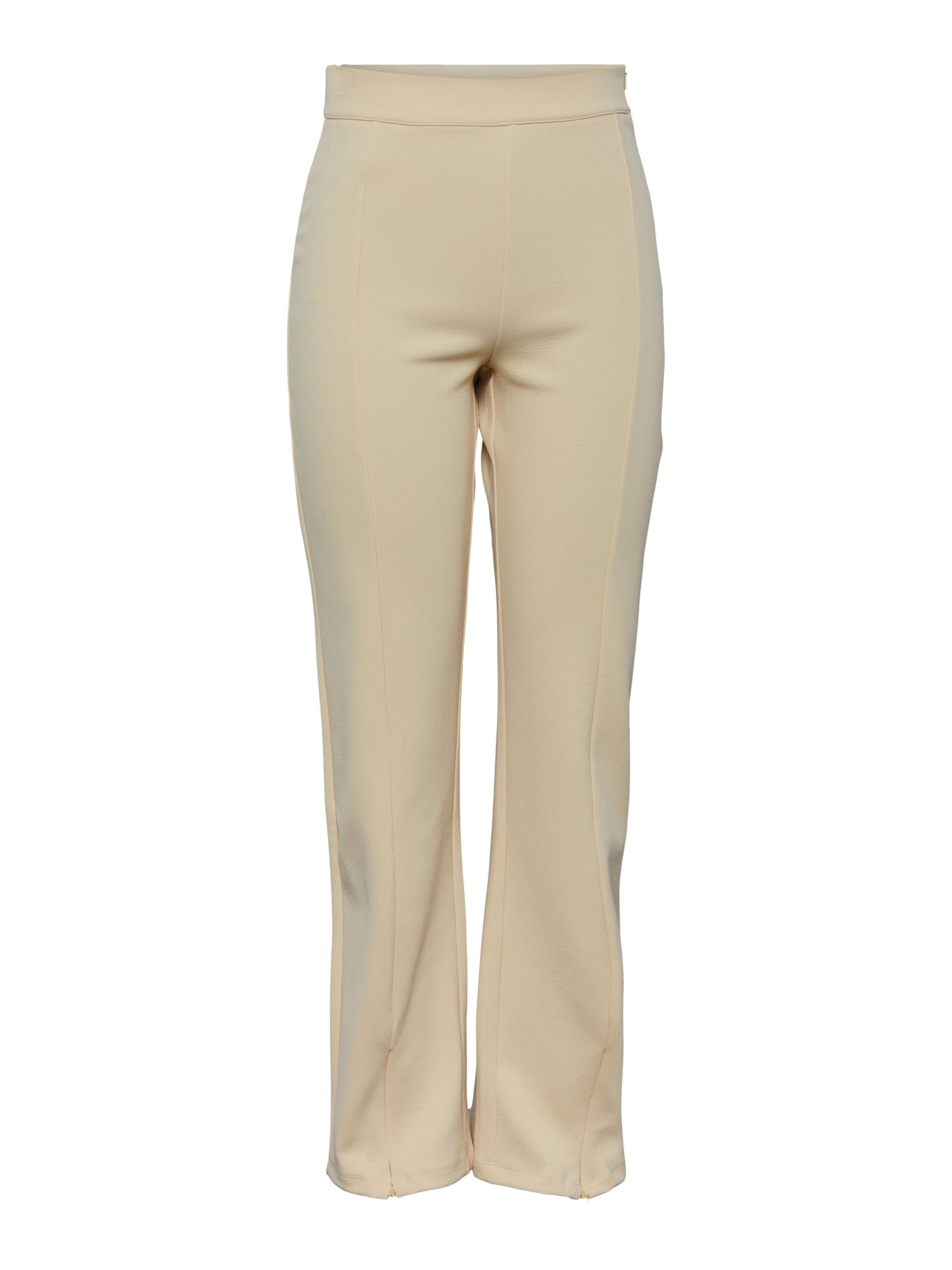 YAS Flared Trousers 'Rico' in Beige: front