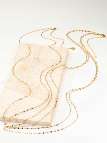 Hey Happiness Ketting 'Layered Rolo' in Goud