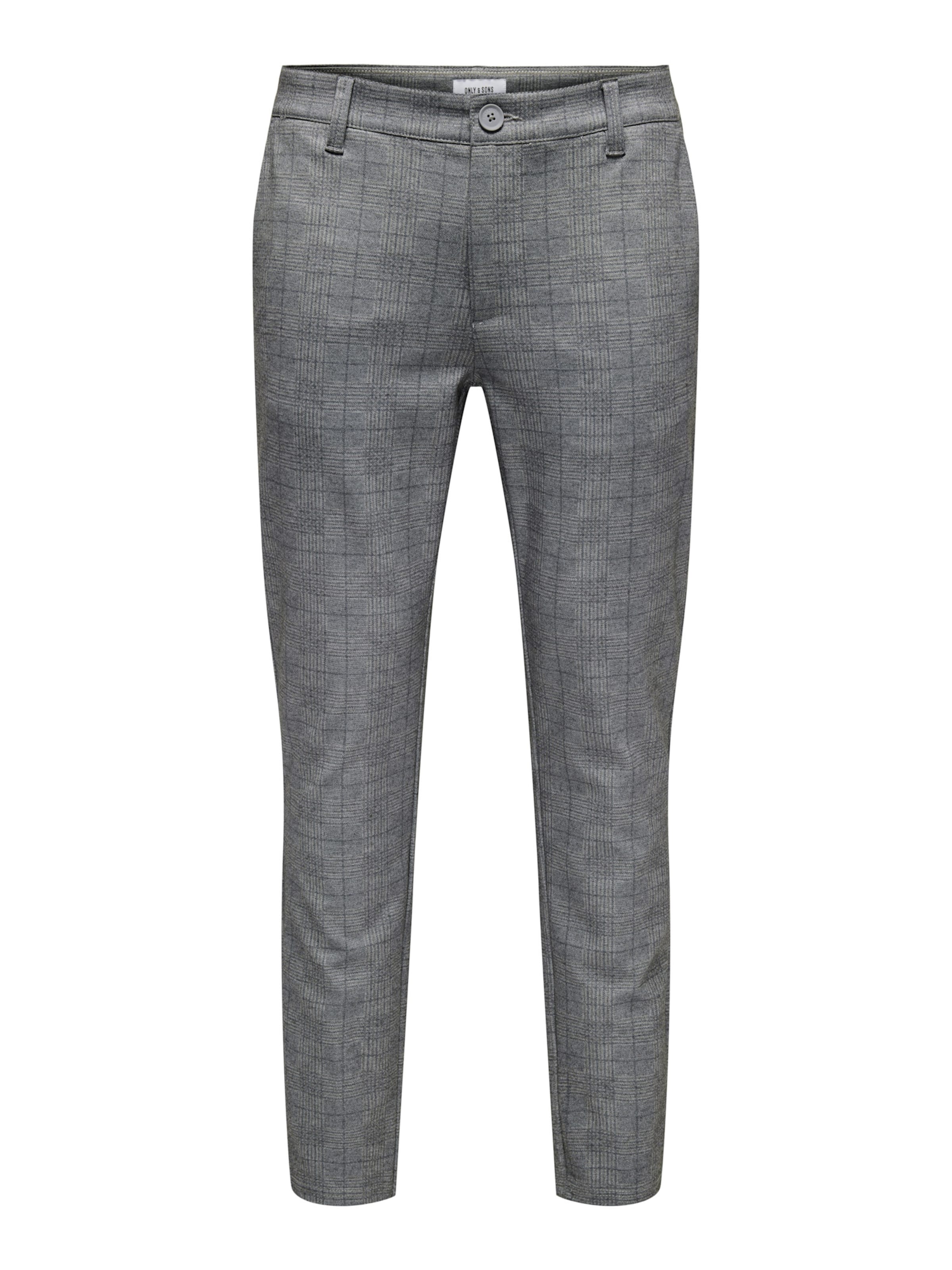 Coupe slim Pantalon chino 'Thor' Only & Sons en gris : devant