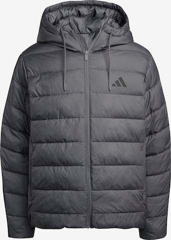 ADIDAS SPORTSWEARSportska jakna 'ESS' - siva boja: prednji dio
